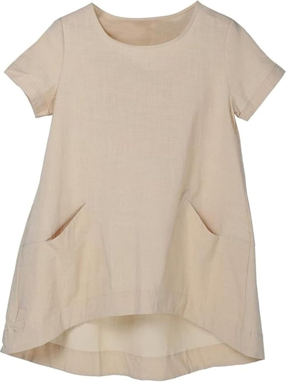 Cotton Linen Short Sleeve Tunic Top for Women - Casual, Lightweight & Stylish